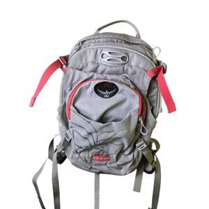 Osprey Verve 13 Lightweight Hiking Pack Gray Red Trim. No Bladder